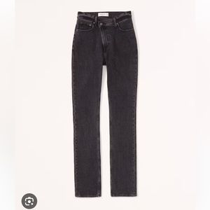 Abercrombie Curve Love 90s Slim Straight black Denim Jeans 29 Long